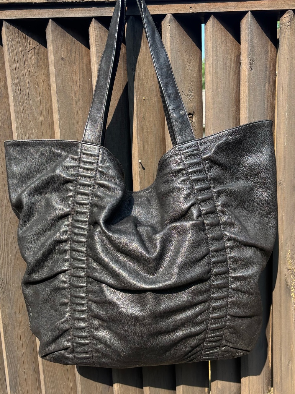 DKNY Oversized Ruched Shoulder Tote